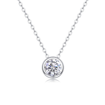 Pendentif en moissanite avec lunette · Pure Light|Argent sterling 925