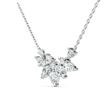 Moissanite Floral Symphony Necklace · Rainbow Brilliance|925 Sterling Silver