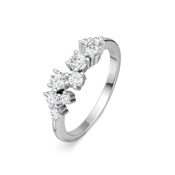 Moissanite Multi-Stone Cluster Ring · Stellar Constellation|925 Sterling Silver