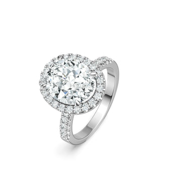 Bague ovale halo moissanite · Eternal Guard|Argent sterling 925