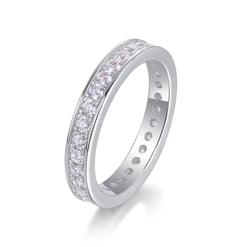 Moissanite Luminous Channel · Demi-éternité ｜ Argent sterling 925