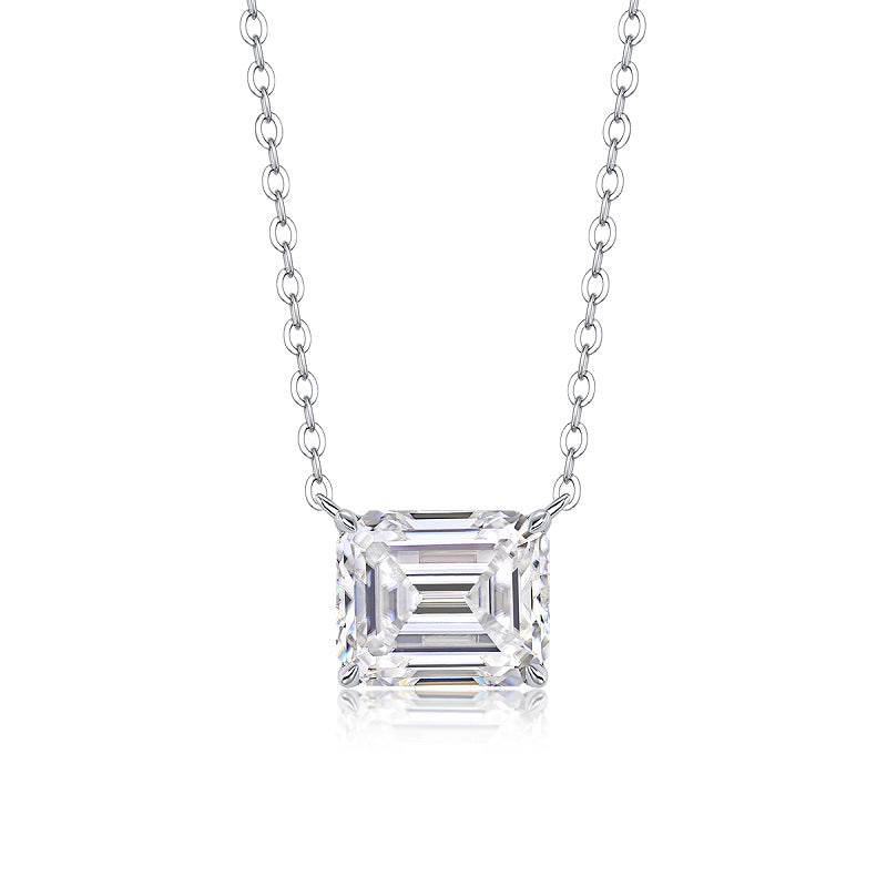 Collier Stellar Vow en moissanite 2 carats · Emblème géométrique ｜ Argent sterling 925