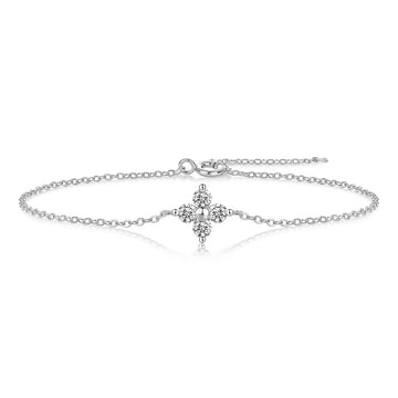 Pendentif trèfle en moissanite · Chance forgée par la lumière ｜Argent sterling 925