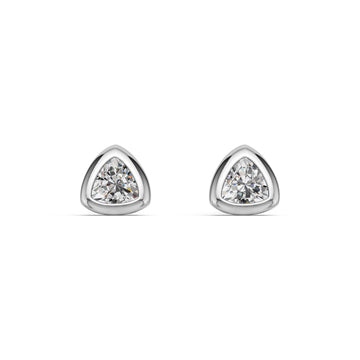 Clous d'oreilles triangulaires en moissanite · Élégance géométrique ｜ Argent sterling 925