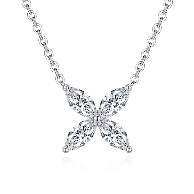 Collier papillon en moissanite · Ailes radieuses ｜ Argent sterling 925
