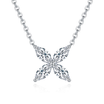 Collier papillon en moissanite · Ailes radieuses ｜ Argent sterling 925