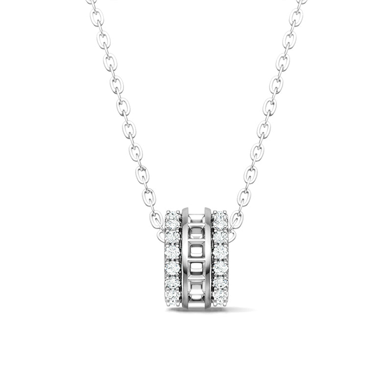 Moissanite Double Halo Necklace · Celestial Circles｜925 Sterling Silver