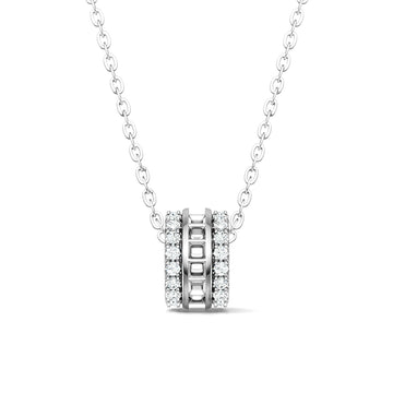 Moissanite Double Halo Necklace · Celestial Circles｜925 Sterling Silver
