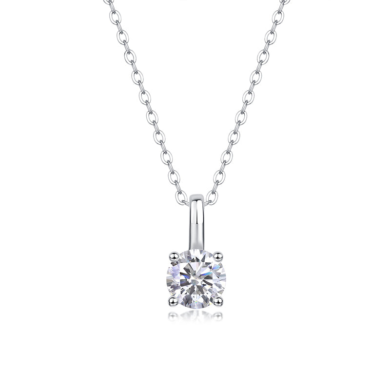 Pendentif Lumière éternelle en moissanite · Brillance minimaliste ｜ Argent sterling 925