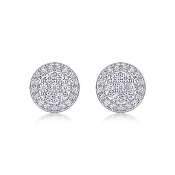 Boucles d'oreilles en moissanite Starlight Cluster · Scintillement multi-pierres ｜Argent sterling 925