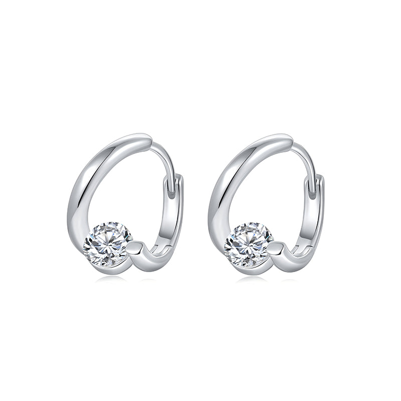 Boucles d'oreilles Twin Star en moissanite · Design Duo lunaire ｜Argent sterling 925