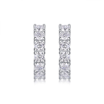 Boucles d'oreilles créoles Galaxy en moissanite · Design en argent 925 | Argent sterling 925