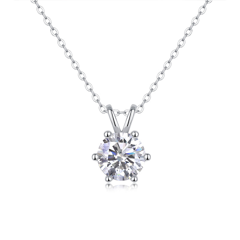 Collier Galactic Radiance en moissanite 2 carats · Éclat éternel ｜ Argent sterling 925