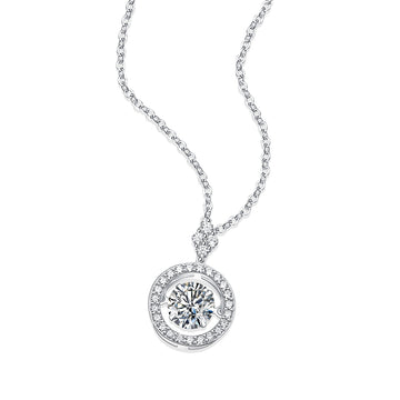 Collier Étreinte Céleste en Moissanite · Murmure au Clair de Lune ｜Argent Sterling 925