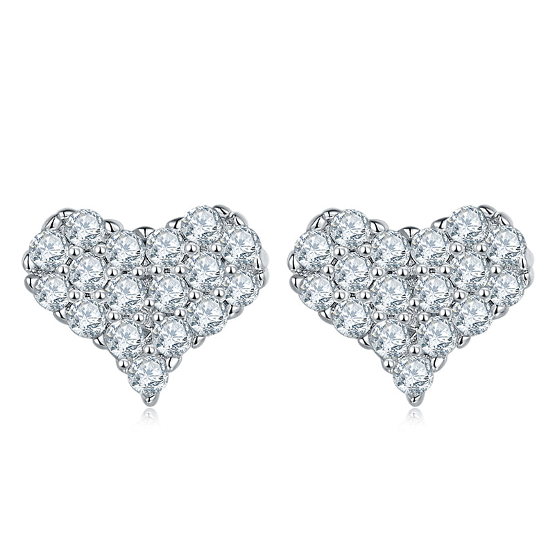 Moissanite Twin Hearts · Symbole d'amour et de soi ｜ Argent sterling 925