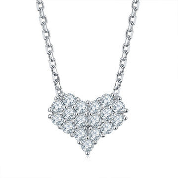 Collier Cœur Céleste en Moissanite · Dévotion Intérieure | Argent Sterling 925