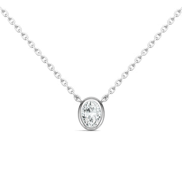Pendentif ovale en moissanite · Éclat continu ｜ Argent sterling 925
