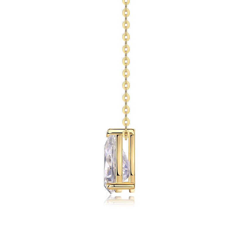 Pendentif goutte en moissanite miellée · Clarté élégante ｜ Argent sterling 925