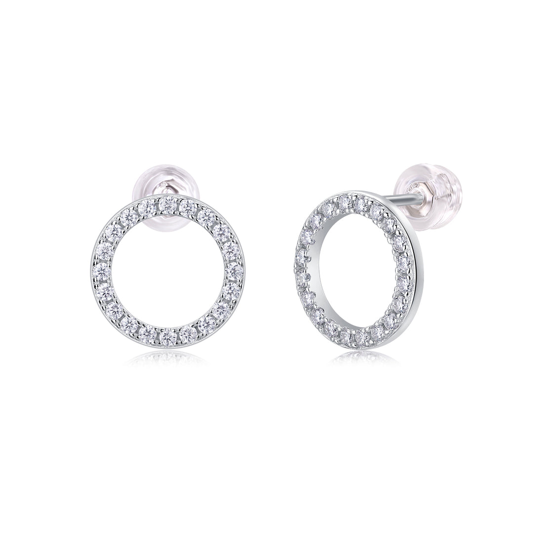 Créoles Orbite Céleste en Moissanite · Scintillement en Cercle Complet | Argent Sterling 925