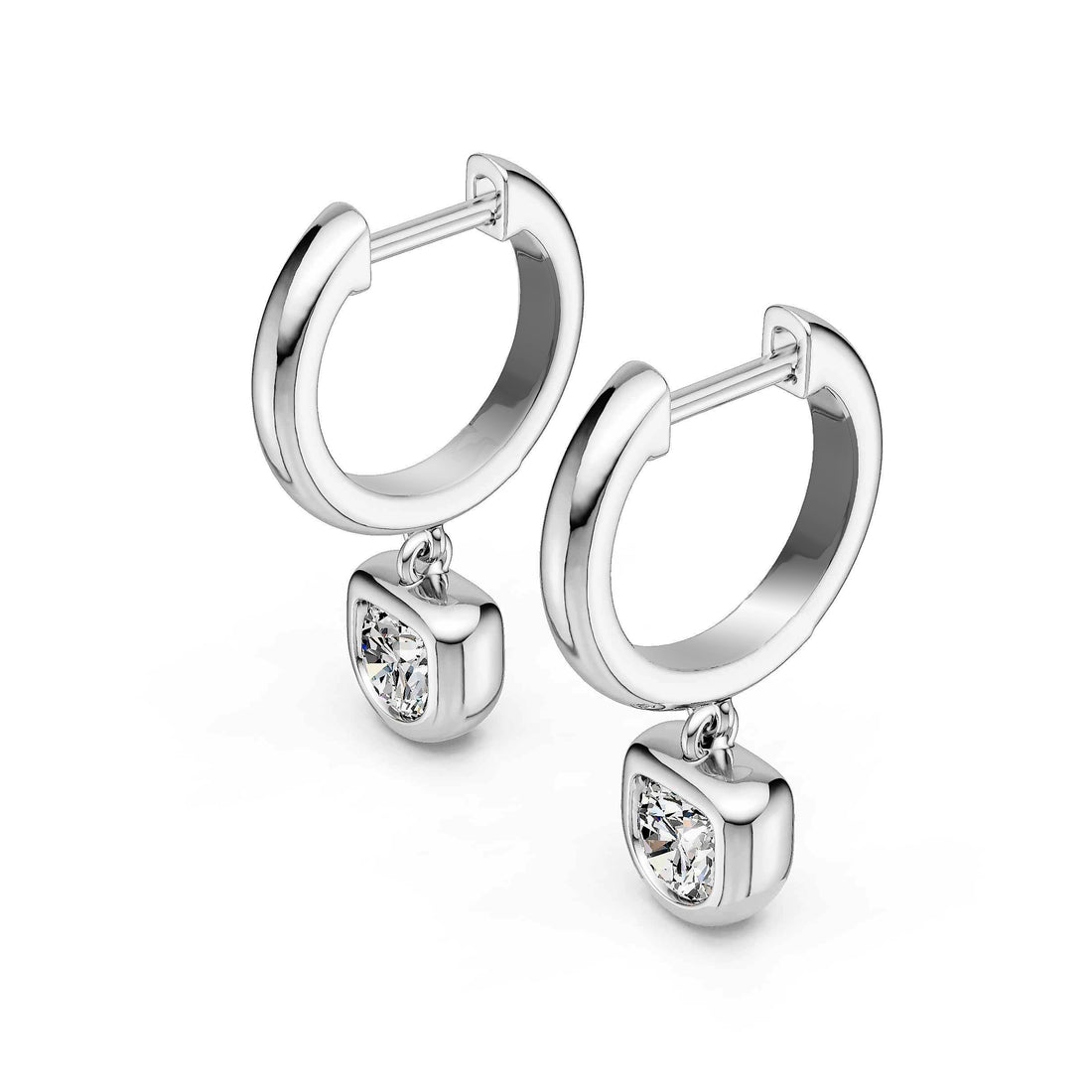 Créoles rondes en moissanite · Élégance sans faille ｜ Argent sterling 925