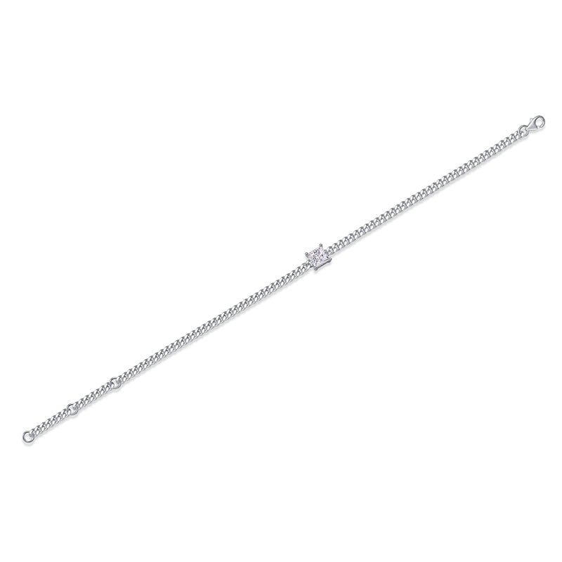 Collier chaîne couronne en moissanite · Force radieuse ｜ Argent sterling 925