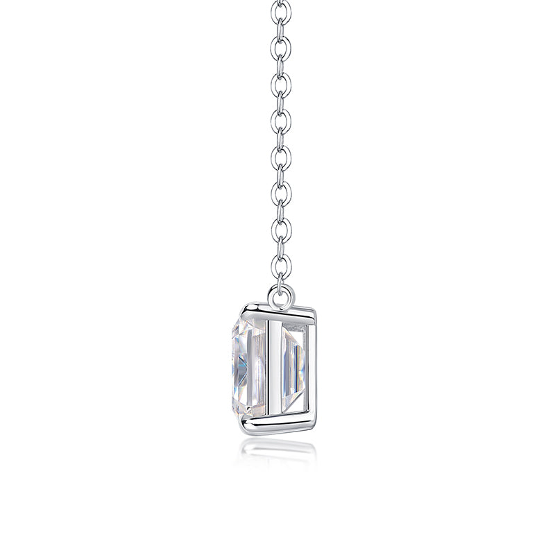 Collier Stellar Vow en moissanite 2 carats · Emblème géométrique ｜ Argent sterling 925