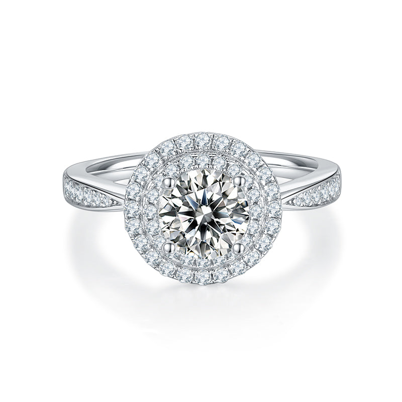 Couronne halo en moissanite · Gardien éternel | Argent sterling 925