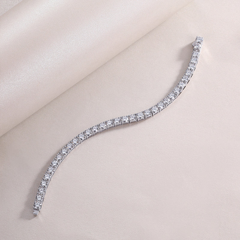 Bracelet tennis en moissanite · Éclat sans faille ｜ Argent sterling 925