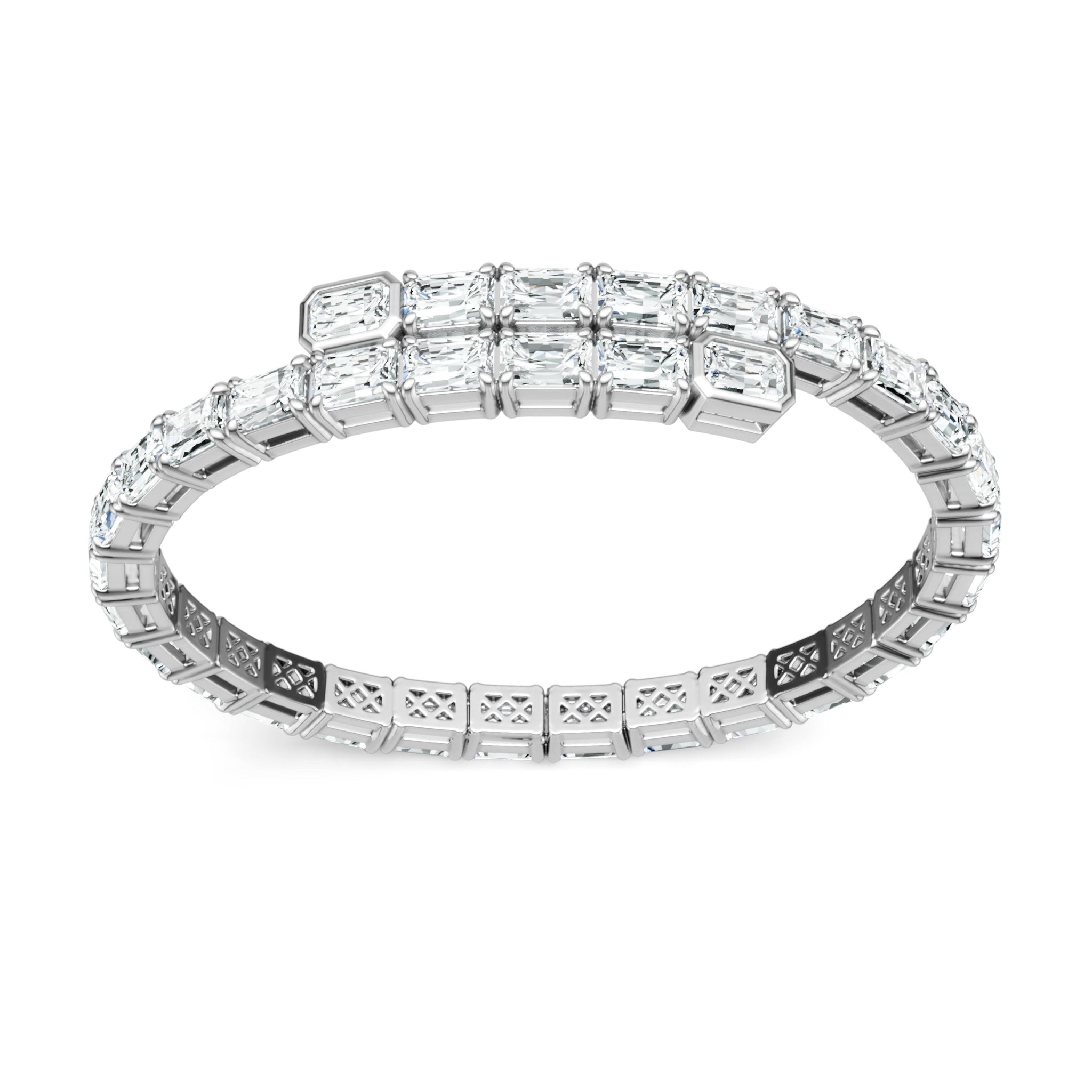Bracelet en moissanite à bande complète · Éclat infini | Argent sterling 925