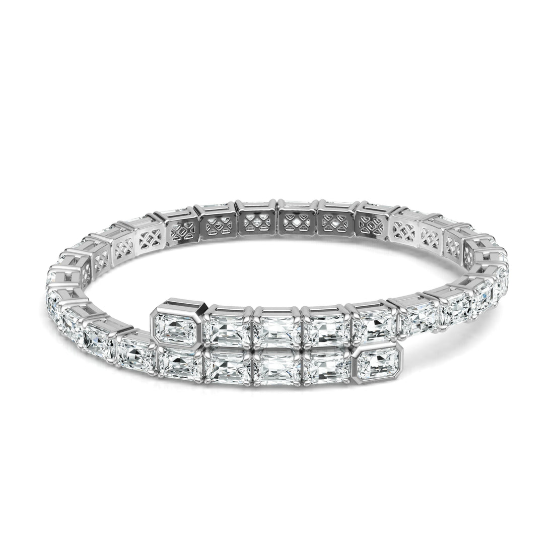 Bracelet en moissanite à bande complète · Éclat infini | Argent sterling 925